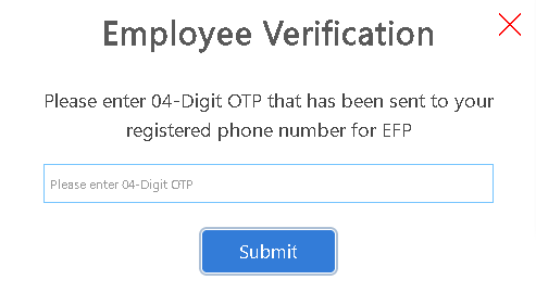 employee verification otp employee verification otp