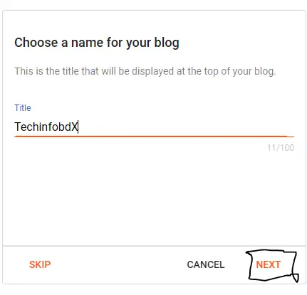 Create blog Title